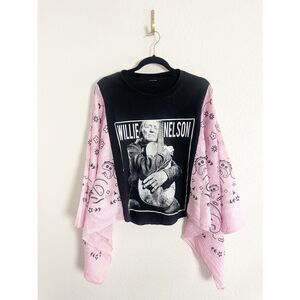 Willie, Janis, Lynyrd, Cash Custom Bandana Kimono Upcycle rework